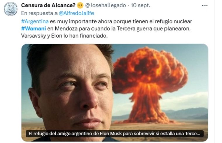 Mendoza en el eje de la mitologia de las redes sociales alrededor de Varsavsky y Elon Musk. Mendoza en el eje de la mitologia de las redes sociales alrededor de Varsavsky y Elon Musk.