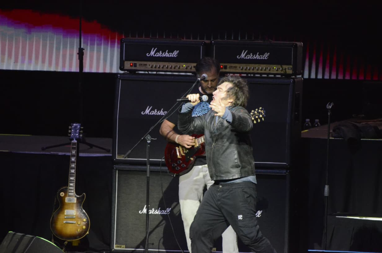 Javier Milei durante el show. Javier Milei durante el show. 