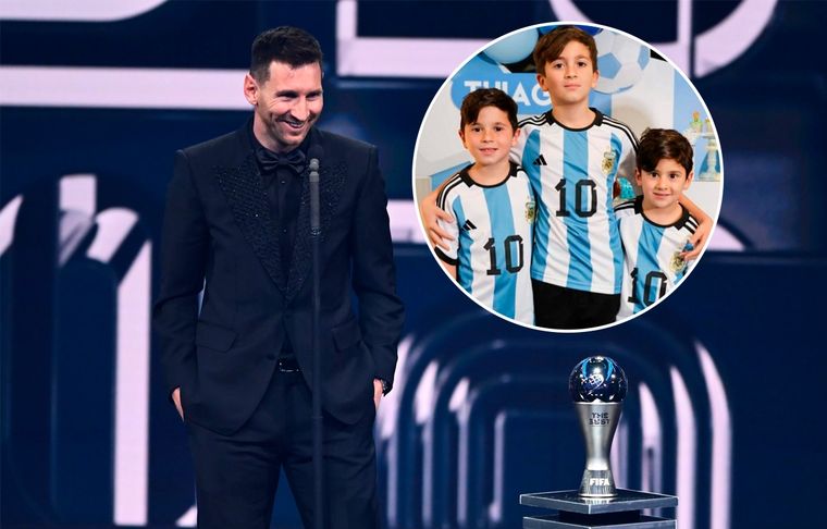 Lionel Messi El particular final del discurso de Leo para sus hijos, Thiago, Mateo y Ciro.