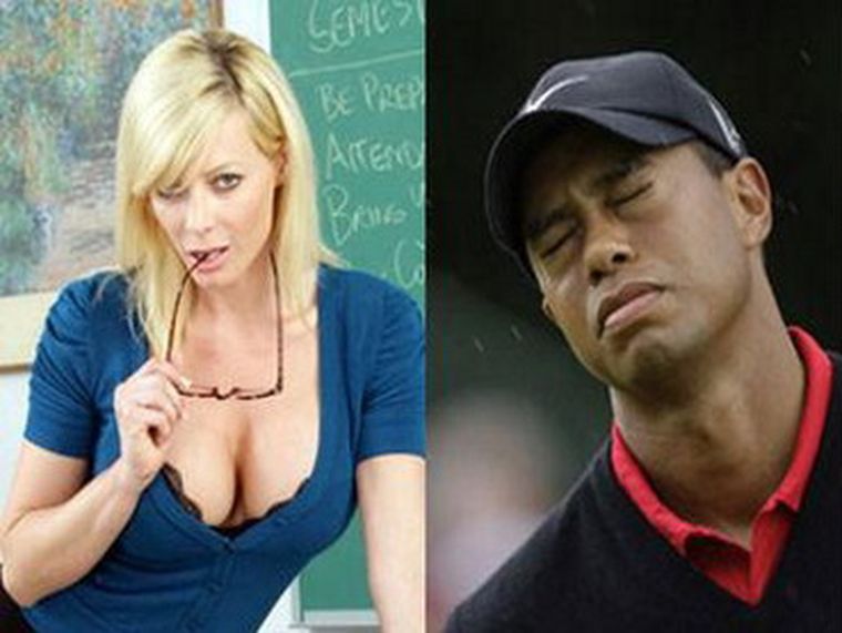 Holly Sampson es acrtiz porno y habría sido amante de Woods. Foto: web