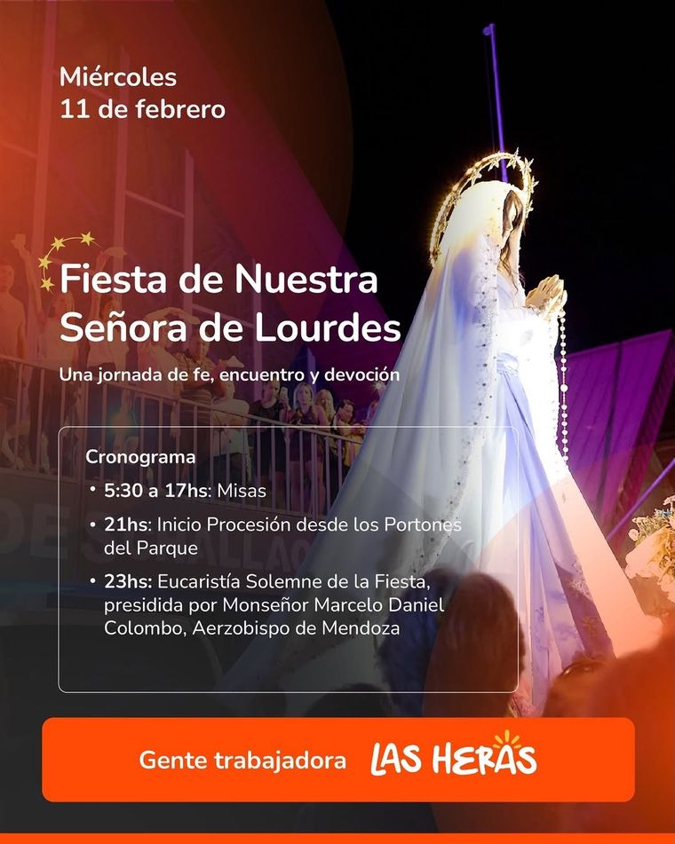 Habrá misas durante todo el día. Habrá misas durante todo el día.