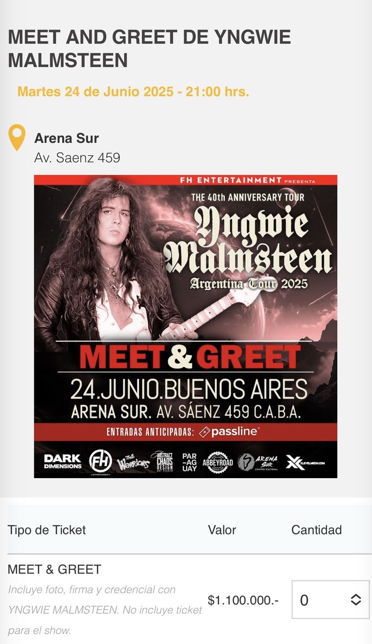 El valor del M&G con Yngwie Malmsteen. El valor del M&G con Yngwie Malmsteen.