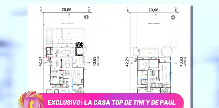 Los planos de la mansión. Créditos: Captura (eltrece) Los planos de la mansión. Créditos: Captura (eltrece)