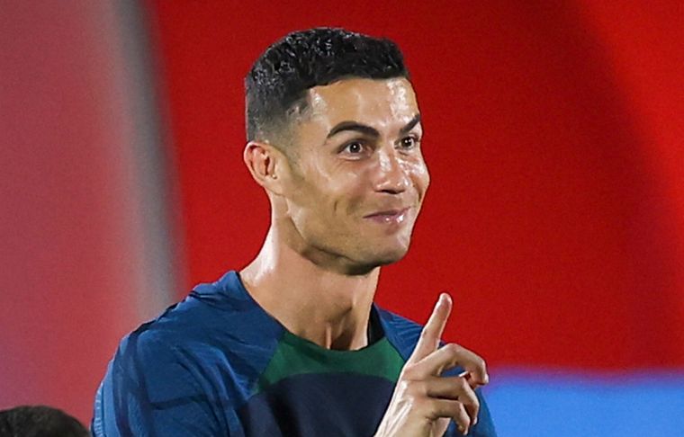 Cristiano Ronaldo CR7 se entrenó en Valdebebas, el campo de entrenamiento del Real Madrid. Foto: EFE