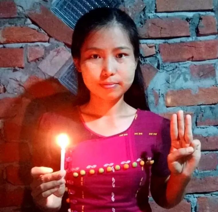 Zarli Naing tenía 27 años. Foto: AFP