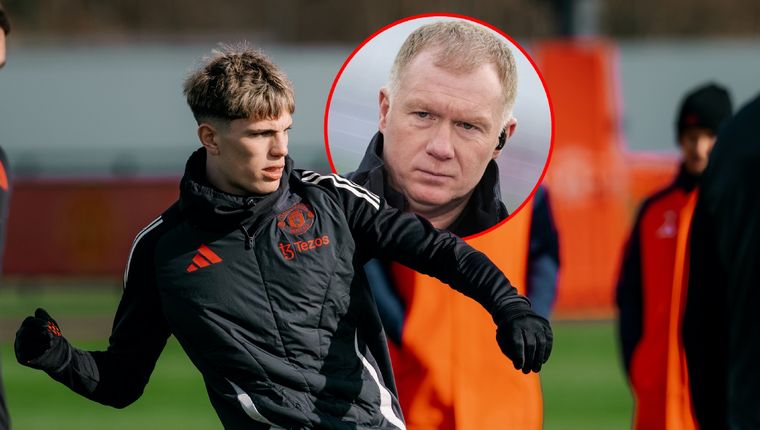 Scholes criticó a Garnacho tras su último partido con el Manchester United. Foto: Manchester United y archivo