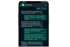 Aquí Estoy Chat, una plataforma de asistencia gratuita a personas que no se sienten bien emocionalmente. Foto: Aquí Estoy Chat