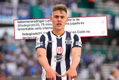 Girotti se cruzó con un hincha de Talleres en Instagram.