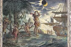 Cristóbal Colón usó un almanaque para predecir un eclipse lunar y logró engañar a los habitantes de Jamaica para que ayudaran a su tripulación Foto: BBC