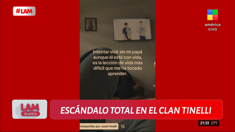 ¿Relación rota entre Marcelo Tinelli y Juanita Tinelli? Foto: captura de video / América TV.  ¿Relación rota entre Marcelo Tinelli y Juanita Tinelli? Foto: captura de video / América TV. 