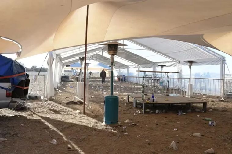 Así quedó el lugar donde se realizó la fiesta clandestina en Los Cedros, Córdoba Foto: NA