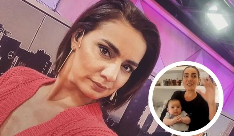 Valeria Sampedro reapareció en TV y mostró cuánto creció Martina, su beba de 3 meses.