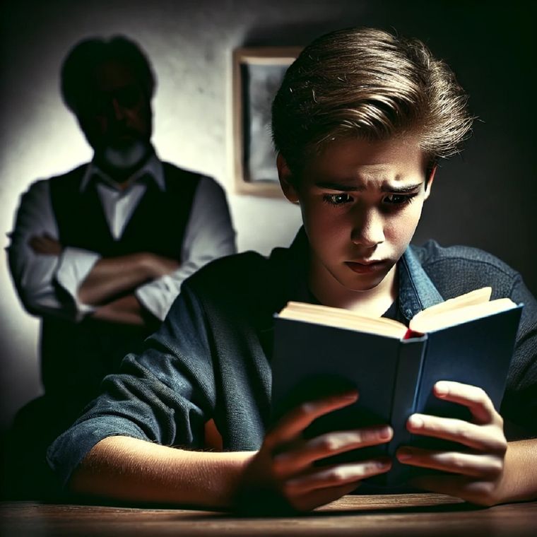 Los adolescentes y sus padres se vieron sorprendidos por las temáticas y el vocabulario que presentaban los libros elegidos por el titular de la curricula. Foto: Imagen ilustrativa generada por IA