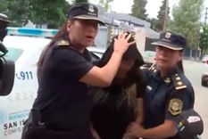 Morena Rial con la Policía. Morena Rial con la Policía.