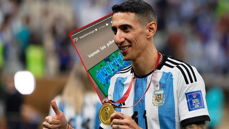 Di María bancó a los chicos de la Selección argentina Sub 20.