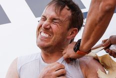 Daniel Sanders completó la etapa tras la dura caída en la Etapa 10.