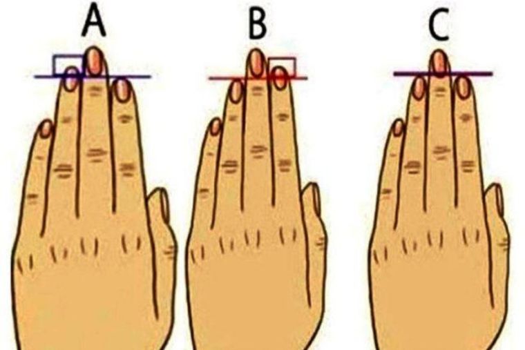 Test de personalidad, test, dedos