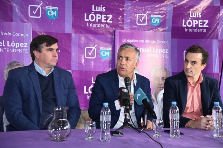 Luis López, Alfredo Cornejo y Cristian Gottardini Foto: Prensa Alfredo Cornejo