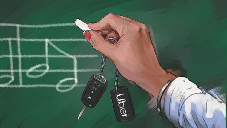 ilustración docente uber
