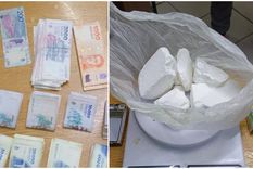 El dinero y la droga secuestrados durante el operativo en Guaymallén. El dinero y la droga secuestrados durante el operativo en Guaymallén.