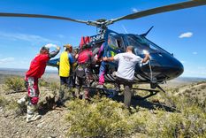 El rescate en helicóptero fue encabezado por el Cuerpo de Aviación Policial y la Patrulla de Rescate.