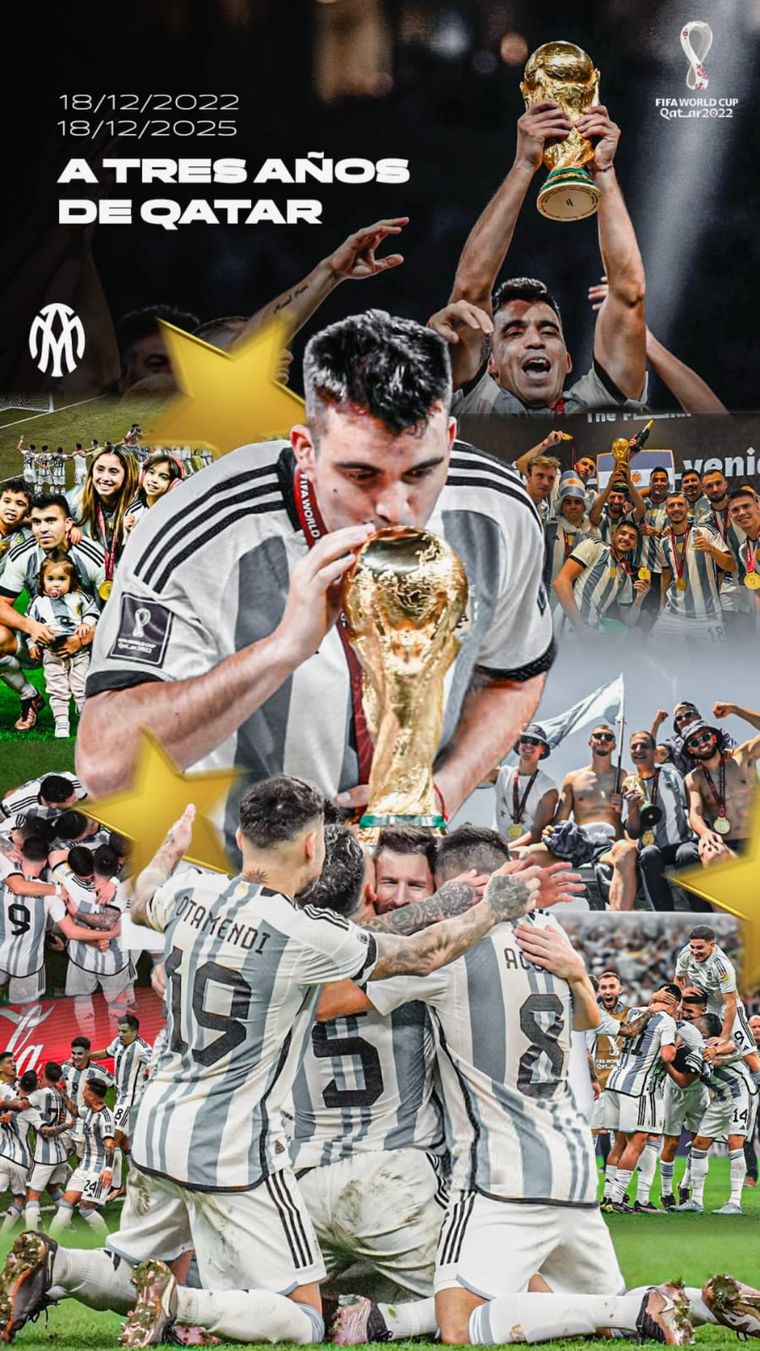 El posteo de Marcos Acuña, a tres años de Qatar. El posteo de Marcos Acuña, a tres años de Qatar.