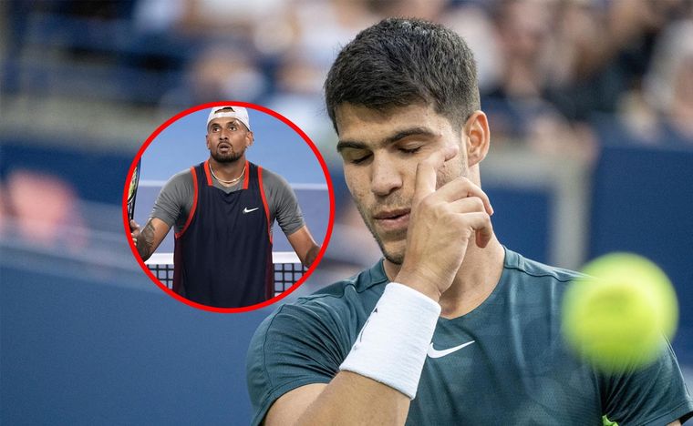 Kyrgios defendió a Alcaraz de las críticas por tirar la raqueta.