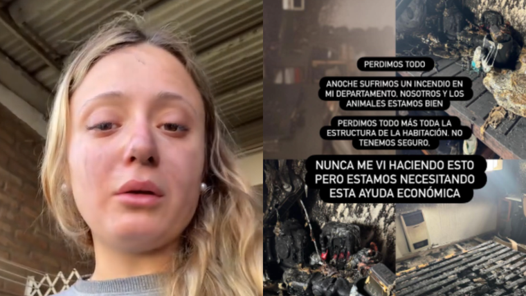 Ro Sarabia contó que su casa se incendió luego de olvidar un sahumerio prendido y pidió ayuda para recuperar lo perdido.