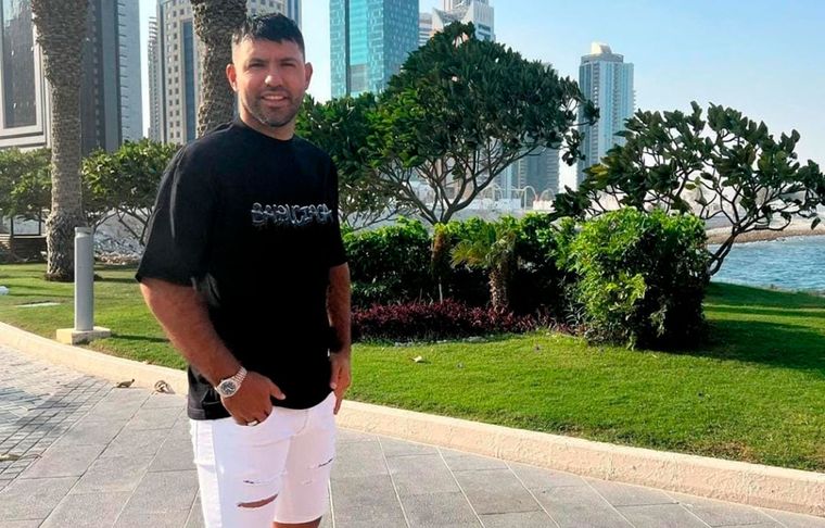 Agüero viajó a Qatar durante la realización del Mundial. Foto: (foto: @kunaguero).