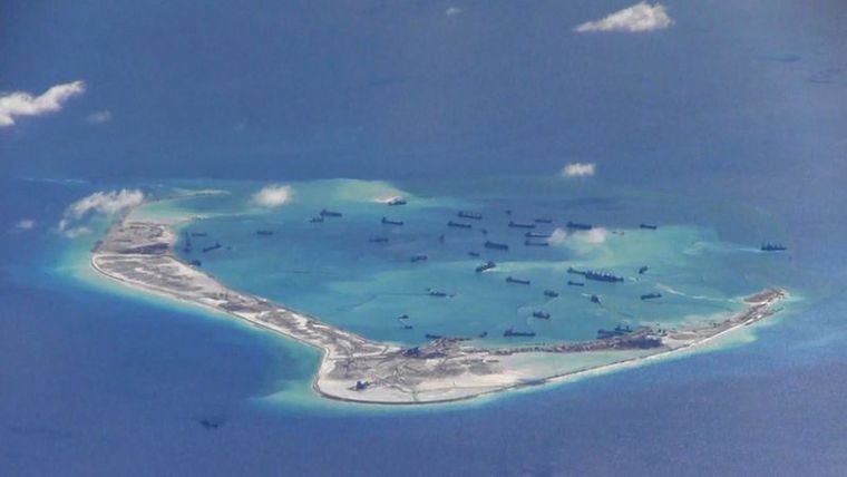 Barcos chinos en las islas Spratly Foto: REUTERS