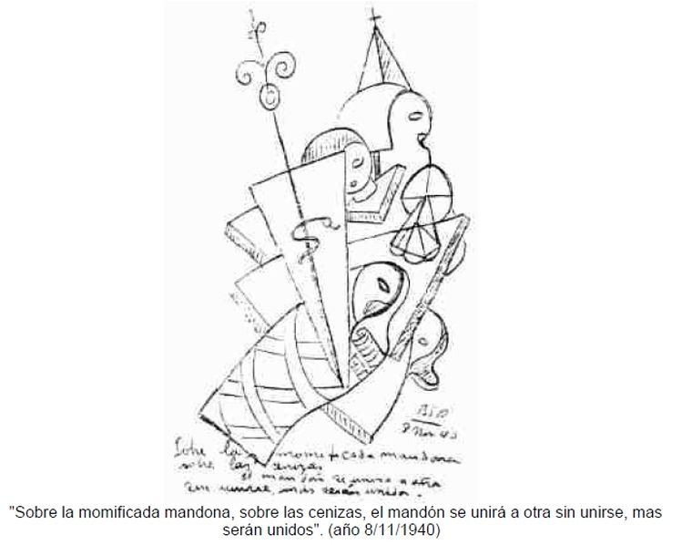 Sobre la momificada mandona, sobre las cenizas, el mandón se unirá a otra sin unirse, mas serán unidos. Escrita en 1940