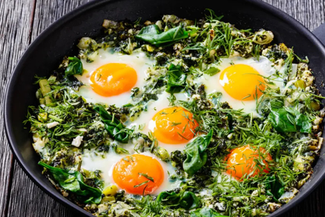 Esta receta de shakshuka tiene origen en el norte de África y se popularizó en Medio Oriente. Esta receta de shakshuka tiene origen en el norte de África y se popularizó en Medio Oriente.