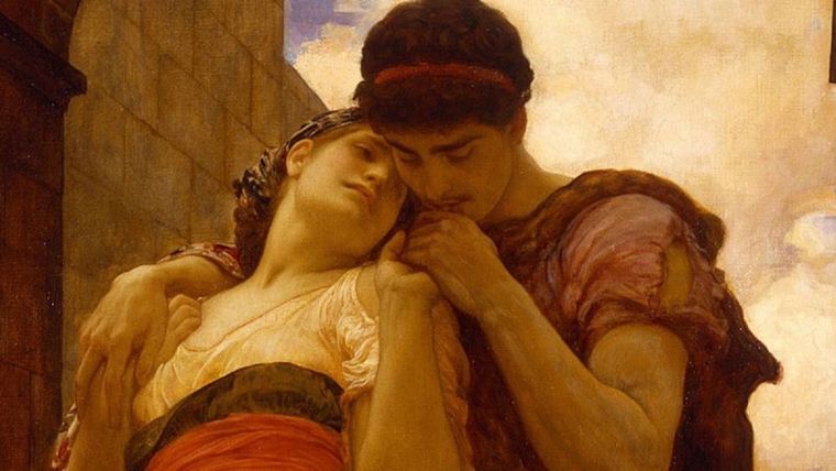 Casados, es el nombre de esta obra de Frederic Leighton de 1882, y -podría añadirse- obviamente enamorados, algo que acababa de ponerse de moda en los matrimonios. Foto: Getty Images