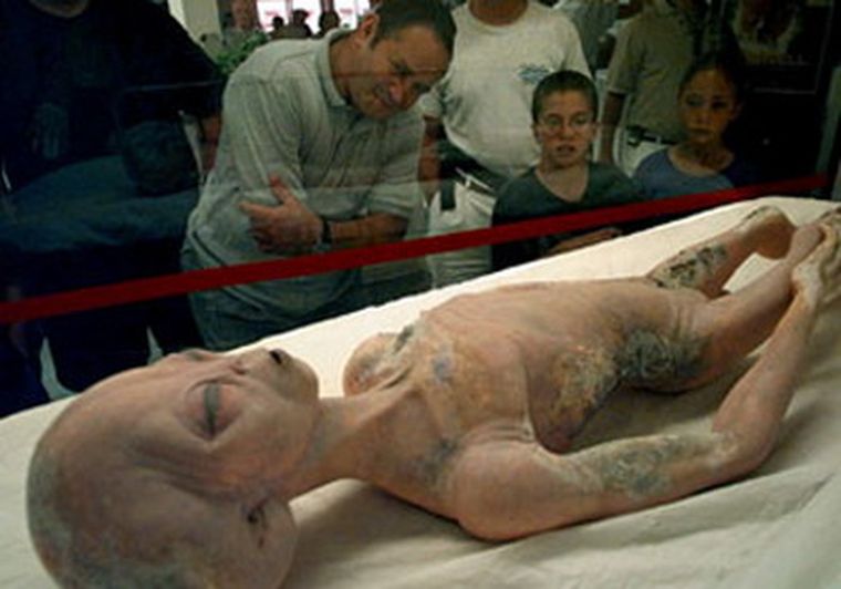 Recreación de un extraterrestre en el museo de Roswell. Foto: web