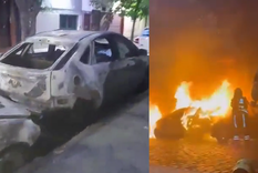 Los tres vehículos estaban estacionados en la calle Oruro al 1400 Foto: X