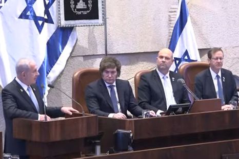 Milei y Netanyahu en el Parlamento de Israel Milei y Netanyahu en el Parlamento de Israel