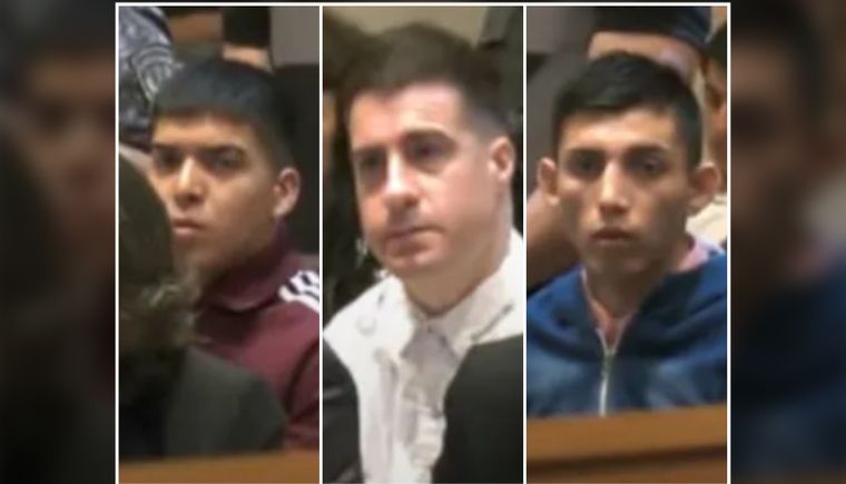 Alexis Antunez, Facundo Cervera y Yair Orellana, los tres acusados por el crimen de Luciano Gómez.
