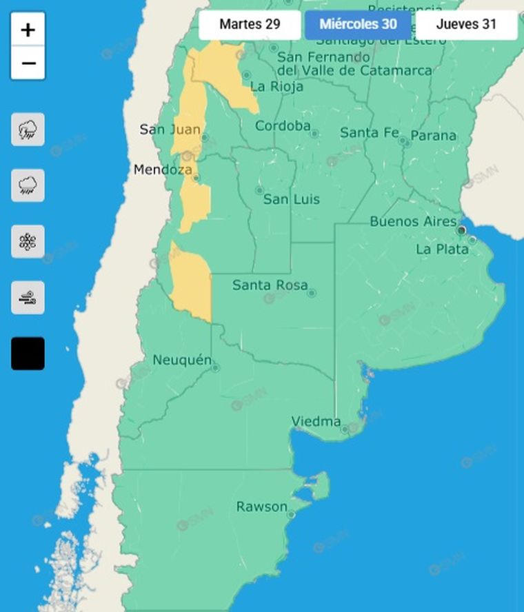 Se anuncia Zonda en distintas zonas de Mendoza Se anuncia Zonda en distintas zonas de Mendoza