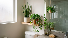 Plantas ideales para el baño. Fuente: IA Gemini. Plantas ideales para el baño. Fuente: IA Gemini.