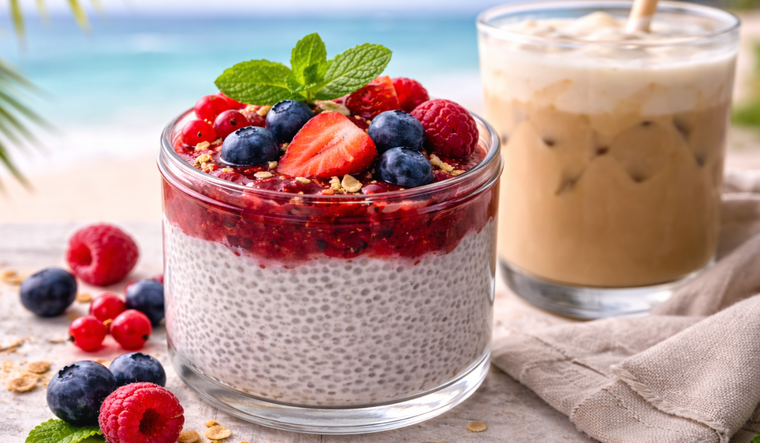 Chía pudding de frutos rojos, perfecto para el verano