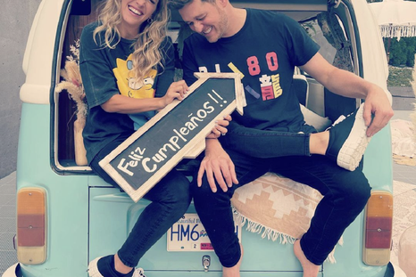 Luisana y Michael, muy enamorados y bodegueando. Foto: Instagram @LuisanaLopilato