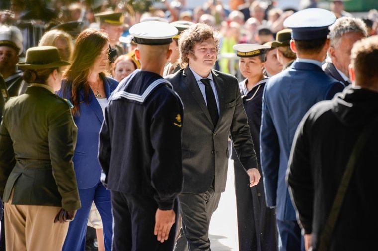 El presidente Javier Milei y la vicepresidenta Victoria Villarruel no compartirán el acto por el Día del Veterano y de los Caídos en Malvinas, como lo hicieron el año pasado. Foto: Presidencia