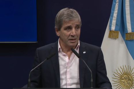 El ministro de Economía, Luis Caputo. El ministro de Economía, Luis Caputo.