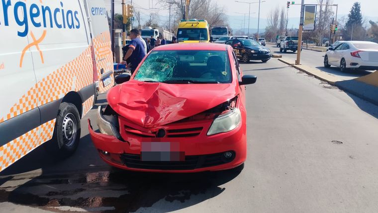 Así quedó el VW Gol de Masjuán tras el fuerte accidente. 