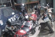 Las motos secuestradas por la Policía Foto: Seguridad