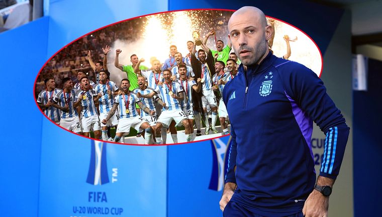 Mascherano no podrá contar con Enzo Fernández para los Juegos Olímpicos, pero si tendrá a Julián Álvarez, Nicolás Otamendi y Thiago Almada de los campeones del mundo. ¿Se suma Dibu? Foto: AFA y NA