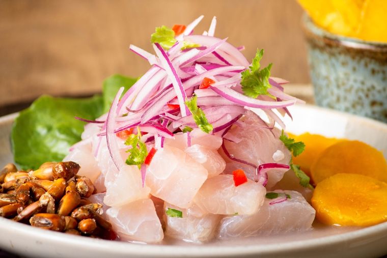 La receta de ceviche de pescado se remonta a civilizaciones precolombinas, que usaban jugo de tumbo o chicha para marinar el pescado. La receta de ceviche de pescado se remonta a civilizaciones precolombinas, que usaban jugo de tumbo o chicha para marinar el pescado.