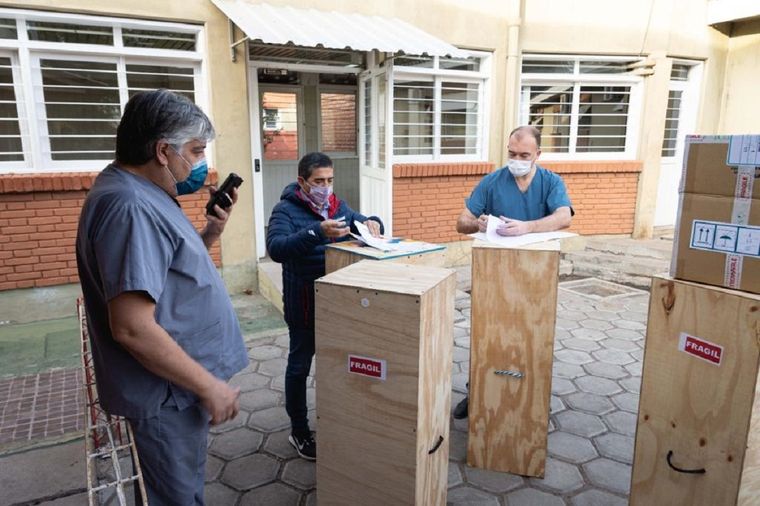 Los respiradores fueron recibidos en Alvear el 2 de este mes. Foto: Municipalidad de General Alvear.
