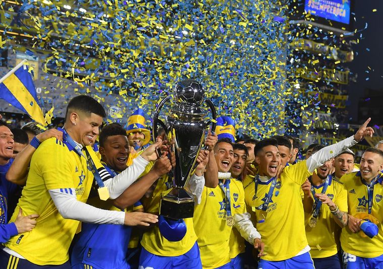 Boca, el flamante campeón de la Liga Profesional. Foto: Télam