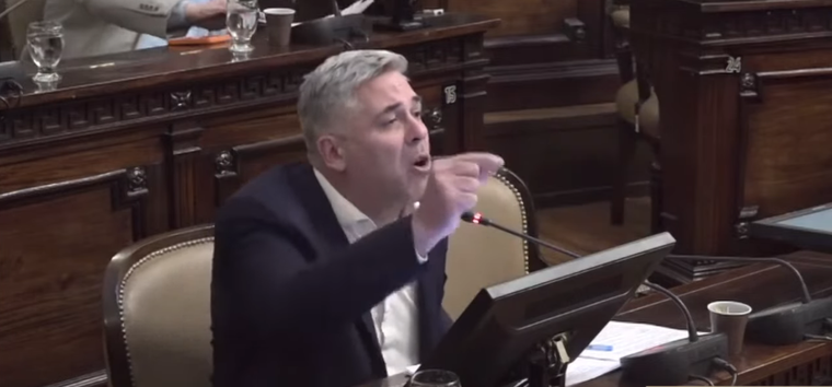 El diputado peronista Germán Gómez. Foto: Captura de pantalla